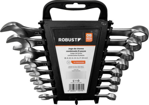 Encontraproduto.com.br - Jogo Chaves Combinadas Kit 8 Peças Profissional Robust