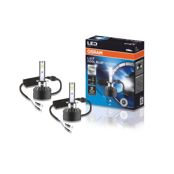 Encontraproduto.com.br - Par Lâmpada Osram LED H1 Cool Blue Intense 6000K 12V 25W 1850 Lúmens Farol Carro Moto