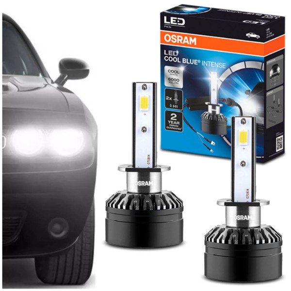 Encontraproduto.com.br - Par Lâmpada Osram LED H1 Cool Blue Intense 6000K 12V 25W 1850 Lúmens Farol Carro Moto