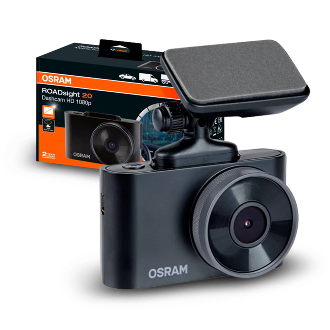 Câmera Veicular Osram Roadsight 20 Full HD 1080p 2 Polegadas Com Sensor de Colisão