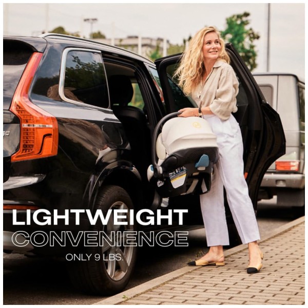 Encontraproduto.com.br - Cadeira de Bebe para Carro com Proteção Linear Contra Impactos Laterais, Apoio de Cabeça Ajustável em 11 Posições e Base Safelock, Cybex Aton G, Bege