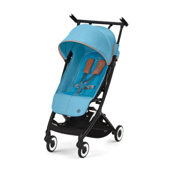 Encontraproduto.com.br - Carrinho de Bebê Ultracompacto com Suspensão Suave e Reclinação Ajustável com Uma Mão, Cybex Libelle 2, Azul Claro