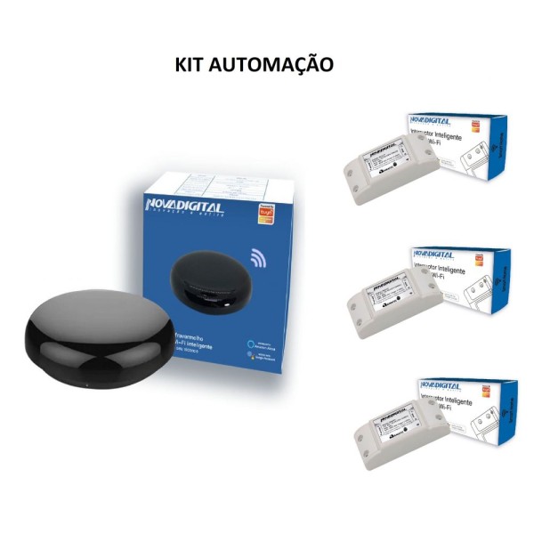 Kit Automação Residencial 1-controle Ir / 3-interruptor Wifi