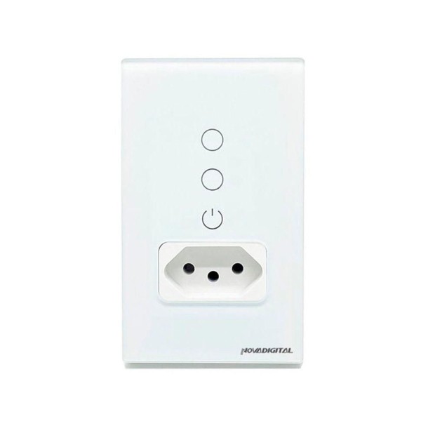 Encontraproduto.com.br - Interruptor Tomada Inteligente Wi-fi 2 Botões Novadigital
