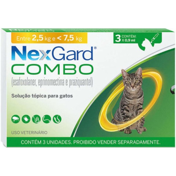 Antipulgas E Carrapatos Nexgard Para Gatos 3 Unidades 2,5 A 7,5kg (MP)