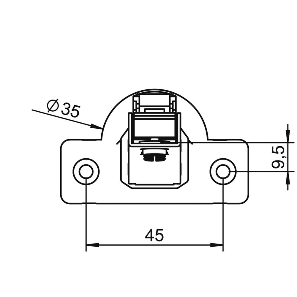 Dobradiça 35mm 105º Curva Metalla 110 com Calço Clip-On e Amortecedor Hafele