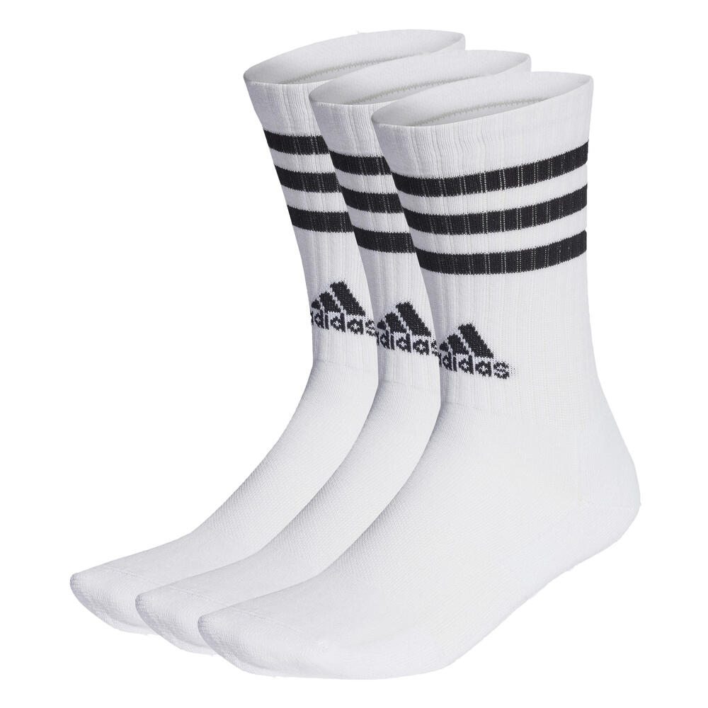 Encontraproduto.com.br - Kit Meia Cano Alto Adidas 3-Stripes 3 Pares Unissex - Branca