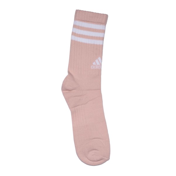 Encontraproduto.com.br - Meia Feminina Adidas 3 Listras Cano Longo Kit 3 Pares Branco/Rosa/Verde