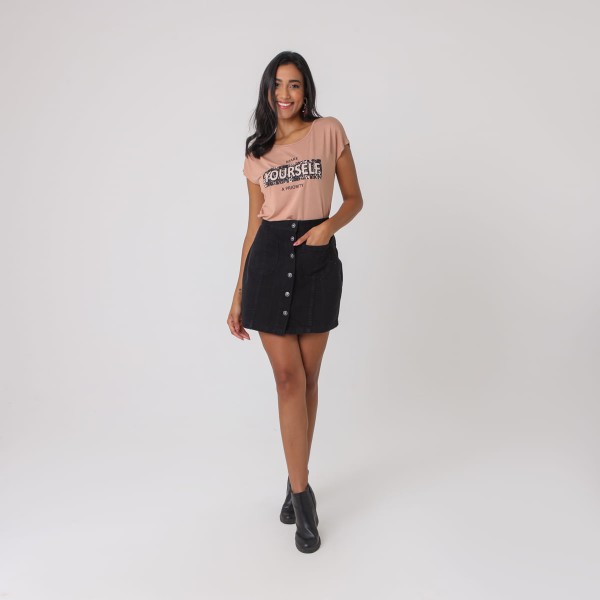 Encontraproduto.com.br - Blusa Manga Curta Marrom - Urbano