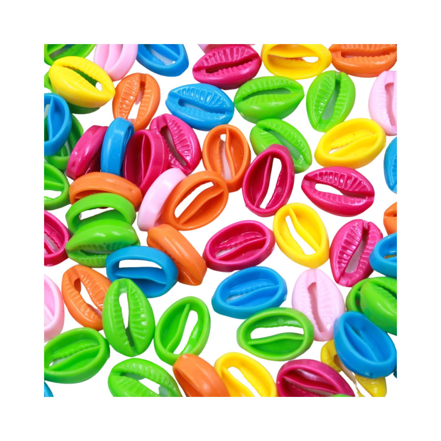 Encontraproduto.com.br - Buzios Infantil Cortado 18X12mm Em Acrilico Com 500Gr