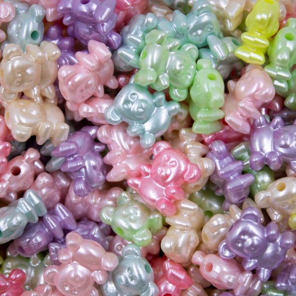 Encontraproduto.com.br - ENTREMEIO URSO METALIZADO 12MM EM ACRILICO COM 500G