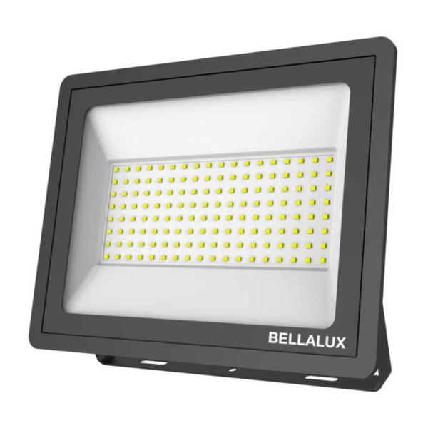 Encontraproduto.com.br - Refletor LED Bivolt 100W 8000 Lúmens Preto IP65 Bellalux