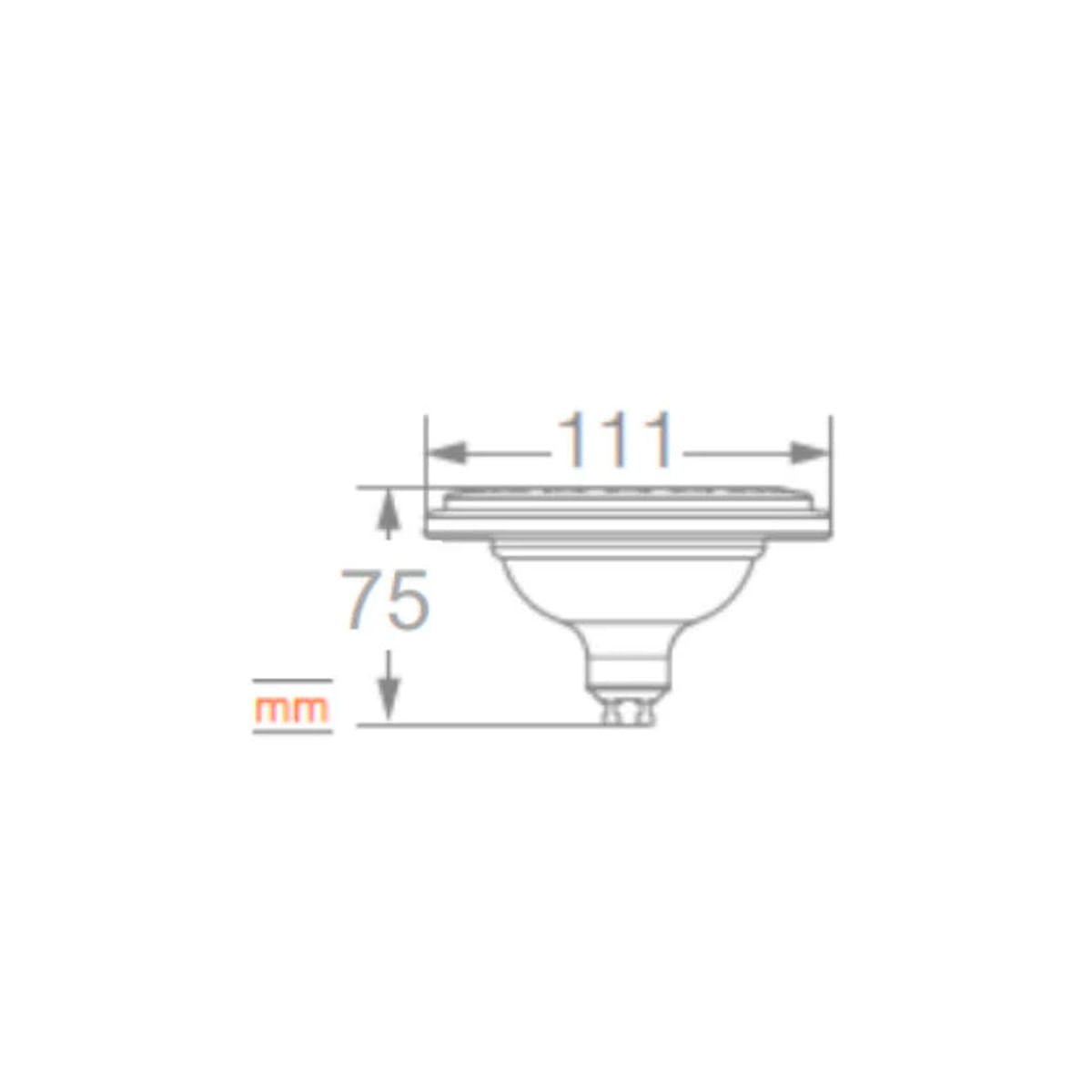 Encontraproduto.com.br - Lâmpada LED AR111 10W Bivolt 2700K Branco Quente 950 Lúmens 24° 7020031 G3 Ledvance