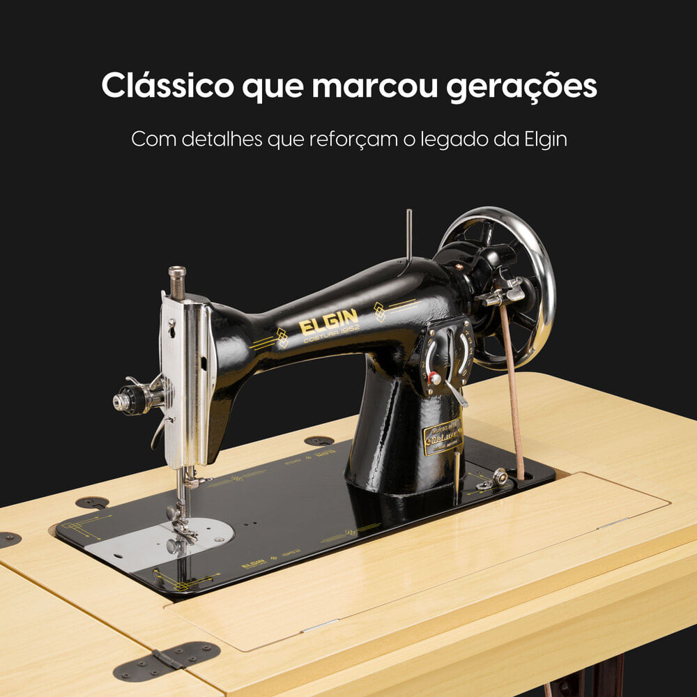 Encontraproduto.com.br - Máquina de Costura B3 Retrô - Costura Reta Acompanha Móvel Analógica