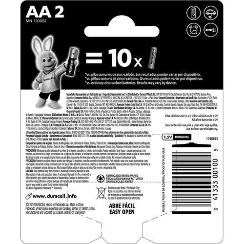 Encontraproduto.com.br - Pilha Alcalina Duracell Pequena AA Blister com 2 unidades