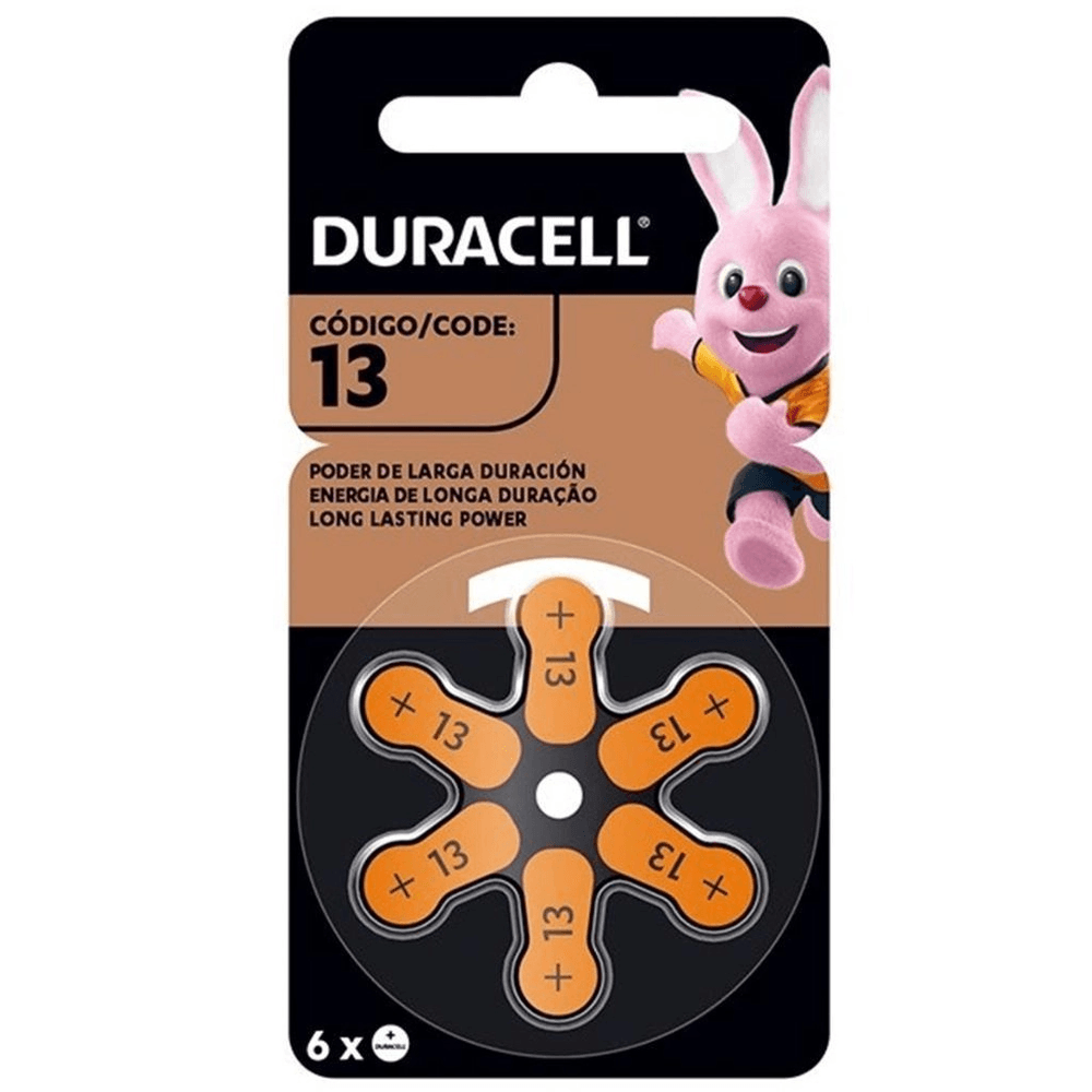 Pilhal Auditiva Duracell 13 com 6 unidades