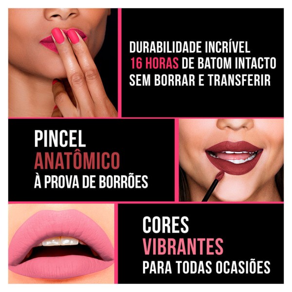 Encontraproduto.com.br - Batom Líquido Maybelline NY Super Stay Matte Pink Savant 5ml
