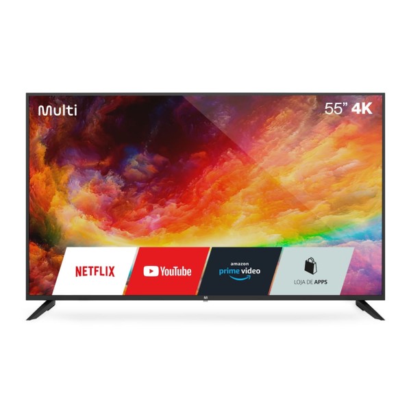 Encontraproduto.com.br - Smart TV 55 Multi DLED 4K Linux 3 HDMI 2 USB Wi-Fi - TL025MOUT [Reembalado]