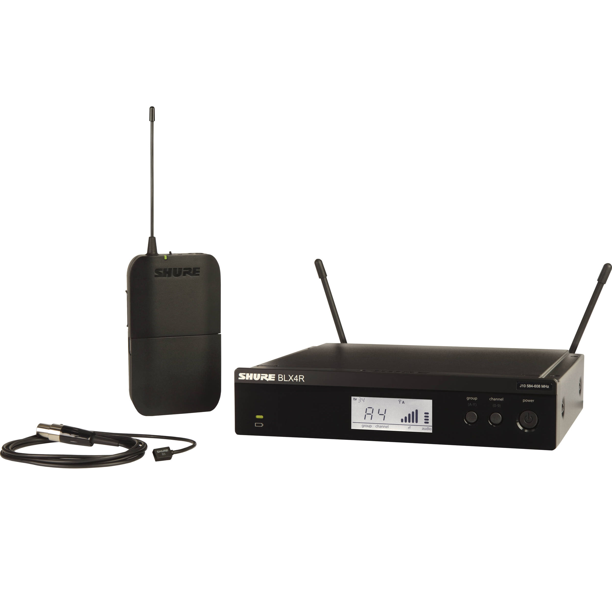 Encontraproduto.com.br - Microfone Sem Fio de Lapela BLX-14RBR/W93 J10 - Shure