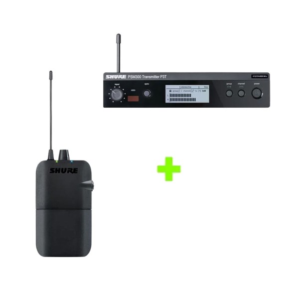 Encontraproduto.com.br - Kit in-ear sem fio Receptor P9RA PSM900 + Transmissor P9TBR