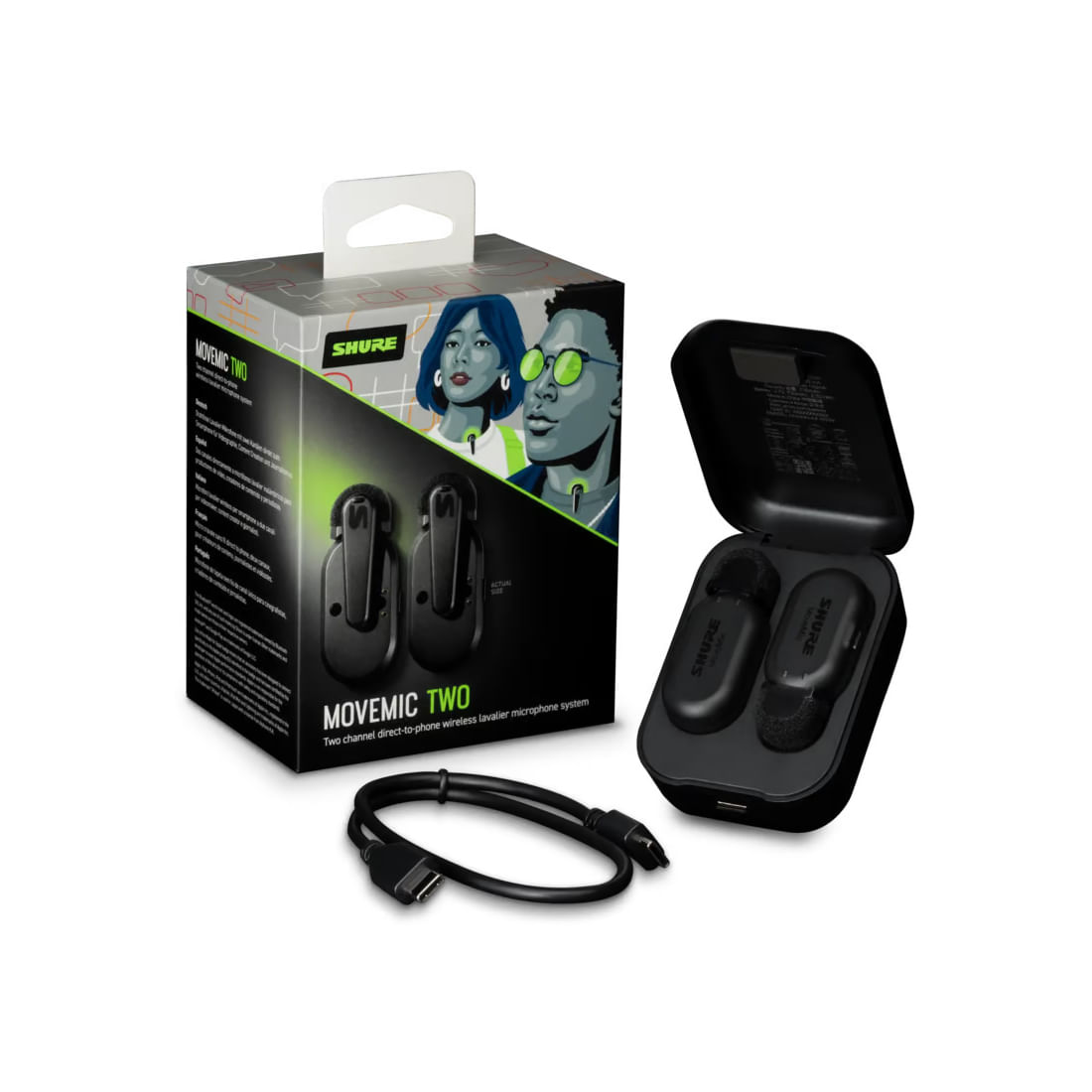 Encontraproduto.com.br - Microfone de clipe sem fio Shure MoveMic Two