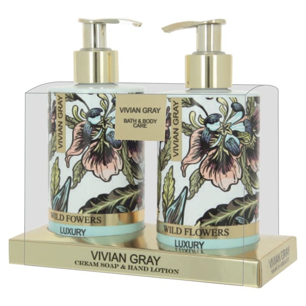 Vivian Gray Wild Flowers Kit – Sabonete Líquido para Mãos e Corpo + Loção Hidratante Corporal