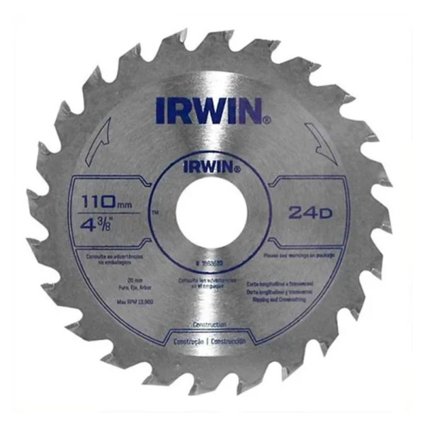 Encontraproduto.com.br - Disco Serra Circular Basico 1x24x2 1863652 - Irwin