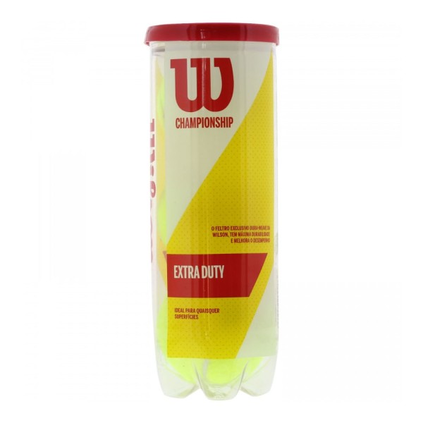 Bola de Tênis Wilson Championship Extra Duty 3 Unidades Unissex - Amarela