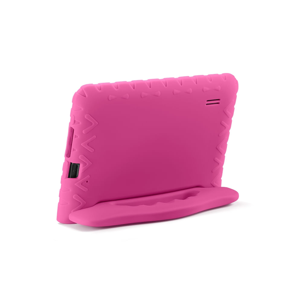 Encontraproduto.com.br - Tablet Multilaser Kid Pad com Controle Parental 32GB + Tela 7 pol + Case + Wi-fi + Android 11 Quad Core - Rosa - NB379OUT [Reembalado]