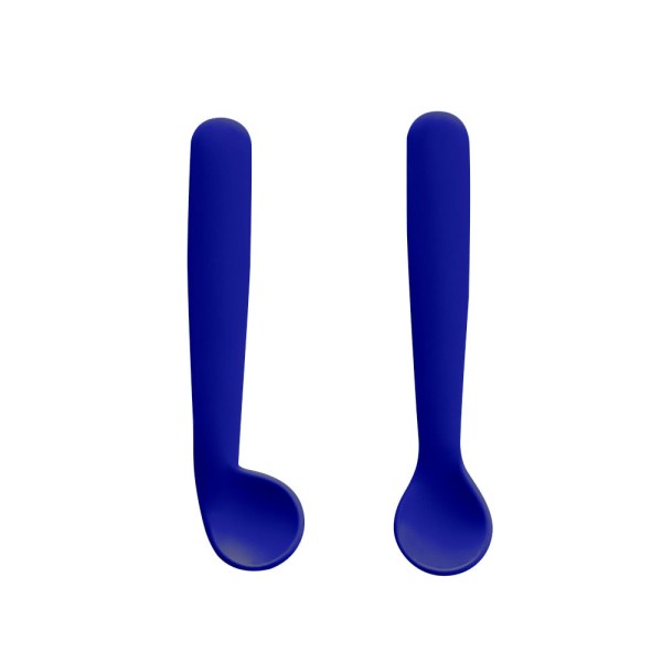 Encontraproduto.com.br - Kit Duas Colheres Silicone First Bites no Case Higiênico Azul Fisher Price - BB1045OUT [Reembalado]
