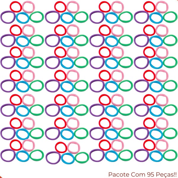 Encontraproduto.com.br - ELASTICO PARA CABELO 45MM COM 100 PEÇAS