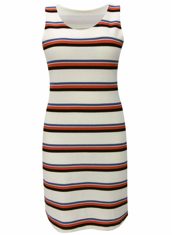 Vestido Regata Listrado Laranja | Pau a Pique