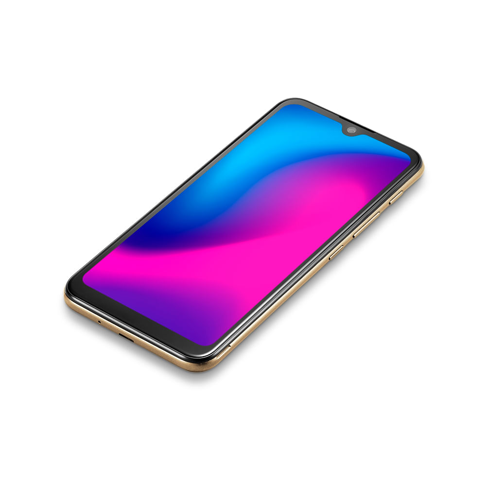 Encontraproduto.com.br - Smartphone Multilaser G 2 4G 32GB  Tela HD 6.1 pol. Dual Chip 2GB RAM Câmera 8MP + 5MP Android 11 - Dourado - P9155OUT [Reembalado]