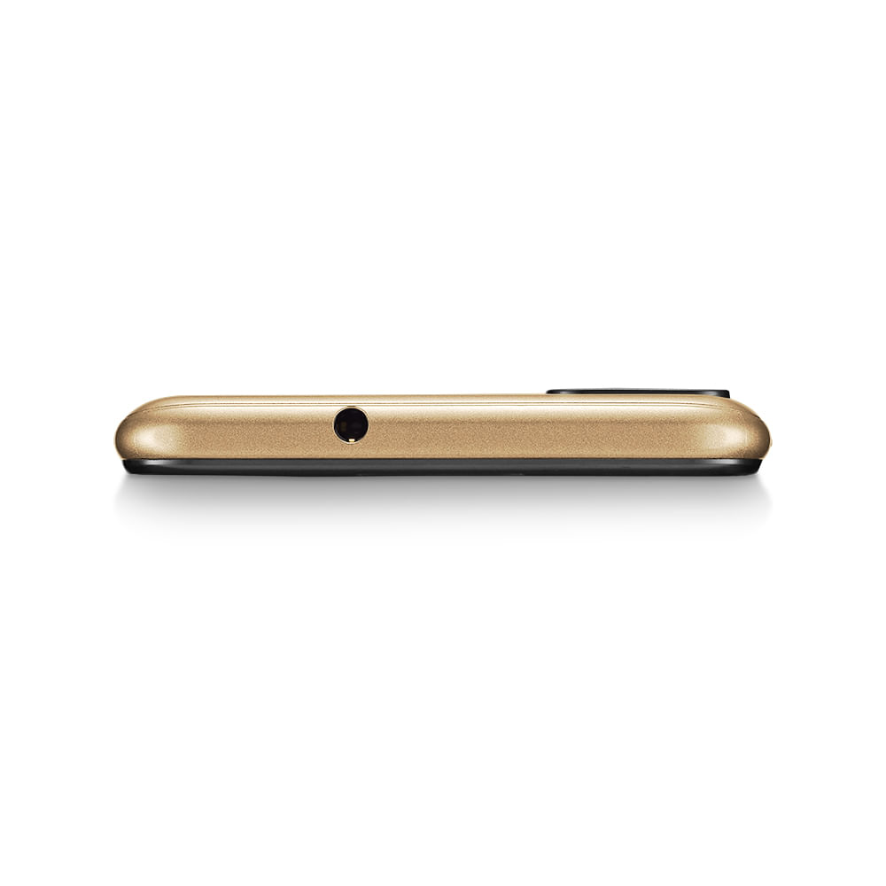 Encontraproduto.com.br - Smartphone Multilaser G 2 4G 32GB  Tela HD 6.1 pol. Dual Chip 2GB RAM Câmera 8MP + 5MP Android 11 - Dourado - P9155OUT [Reembalado]