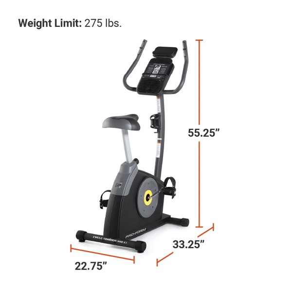 Encontraproduto.com.br - Bicicleta Ergométrica Vertical Proform 16 Níveis de esforço 14 programas PFEX61615 110V