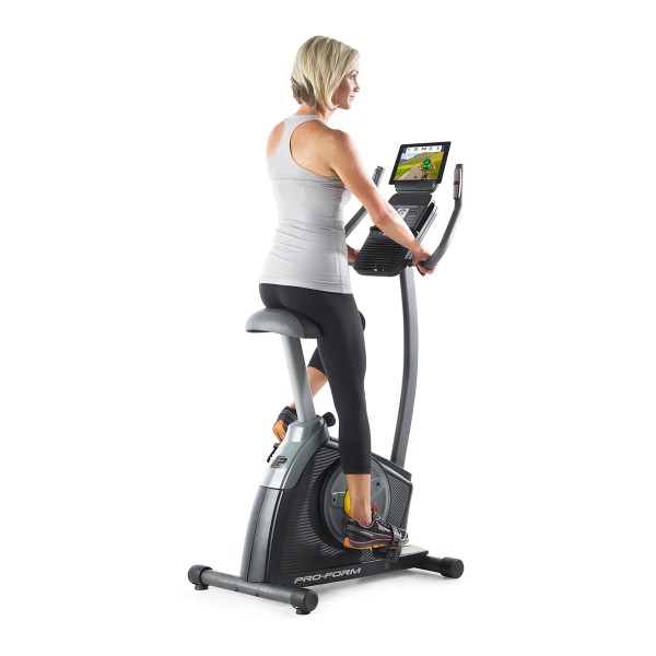 Encontraproduto.com.br - Bicicleta Ergométrica Vertical Proform 16 Níveis de esforço 14 programas PFEX61615 110V