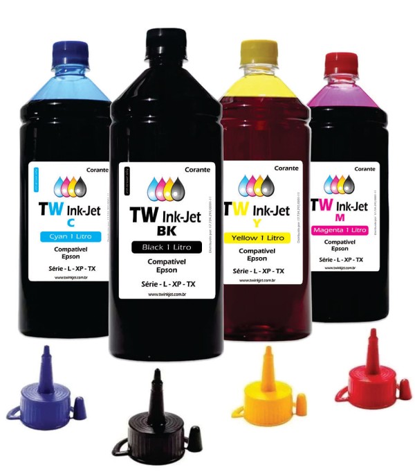 Encontraproduto.com.br - Tinta compatível para epson EcoTank 4 Litros L4160 TW Ink-Je