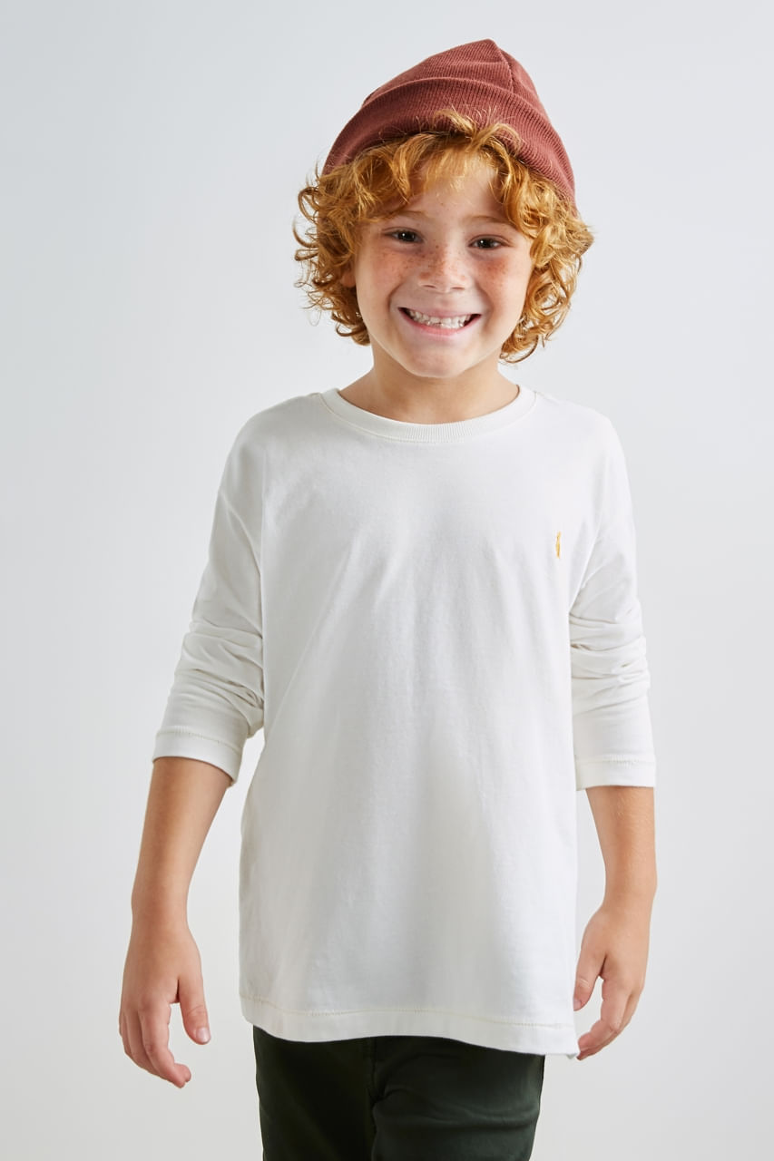 CAMISETA RESERVA MINI MANGA LONGA MALHA ORGÂNICA