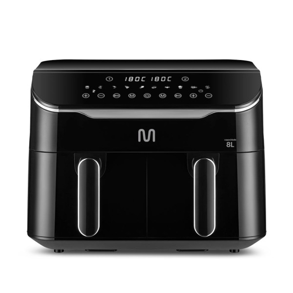 Encontraproduto.com.br - Air Fryer 8L Preta c/ 2 Gavetas 2500w-220v Multi - GO220OUT [Remanufaturado com garantia]