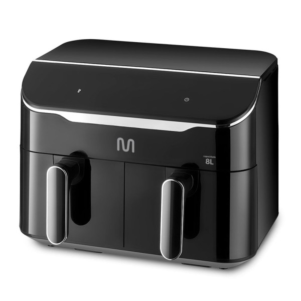 Encontraproduto.com.br - Air Fryer 8L Preta c/ 2 Gavetas 2500w-220v Multi - GO220OUT [Remanufaturado com garantia]