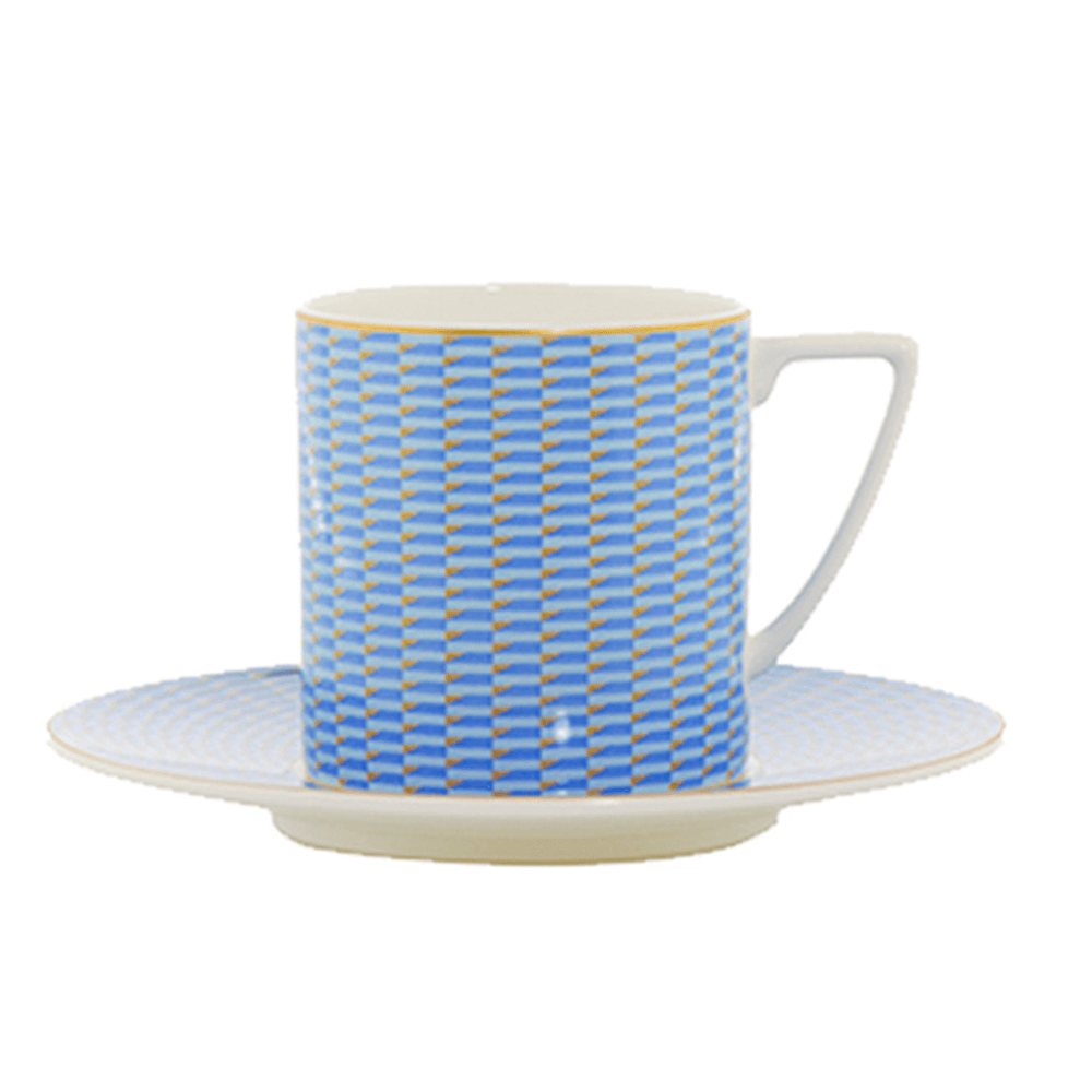 Conjunto De Xícara De Chá Com Pires Dean Ultra Strong Em Porcelana 250Ml 6 Peças - Mcd Presentes