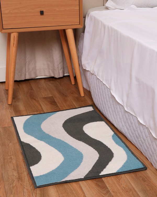 Encontraproduto.com.br - Tapete Renaissance Passadeira 50cmX80cm Estampado Cinza