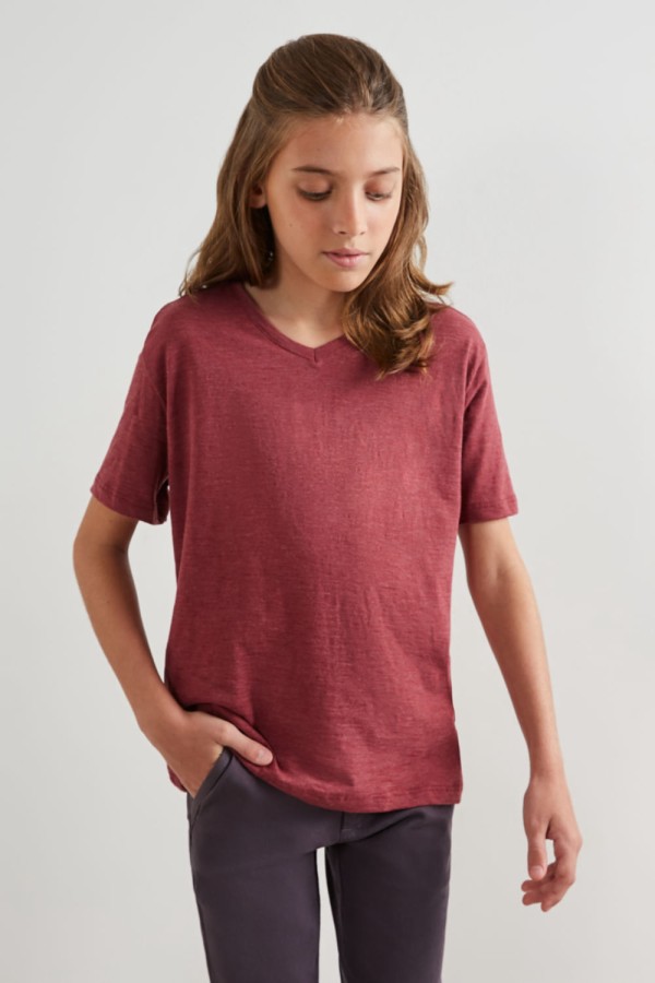 CAMISETA RESERVA MINI GOLA V TEXTURA BORDADO