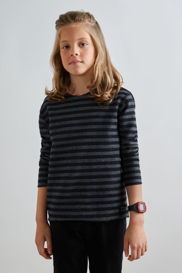 Camiseta Reserva Mini Manga Longa Dupla Face Navy