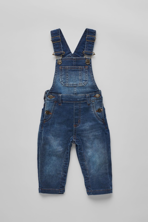 Encontraproduto.com.br - MACACÃO RESERVA MINI BEBÊ ESTIQUE-SE JEANS