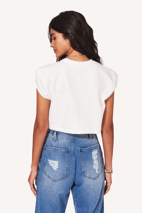 Encontraproduto.com.br - blusa lara quadrada moletom Garage branco