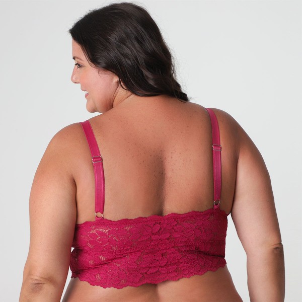 Encontraproduto.com.br - Sutiã Renda Plus Size Vemelho - Uniq