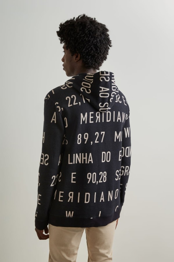 Encontraproduto.com.br - Casaco De Moletom Estampado Coordenadas