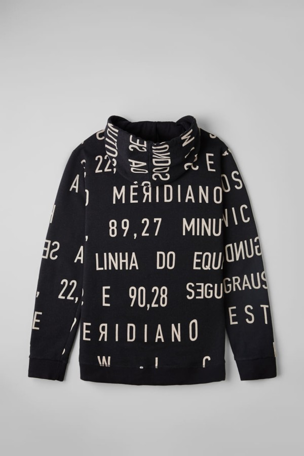 Encontraproduto.com.br - Casaco De Moletom Estampado Coordenadas