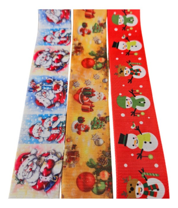 Encontraproduto.com.br - Fita De Gorgurão Natal 38mm Com 9 Metros Papai Noel Árvore